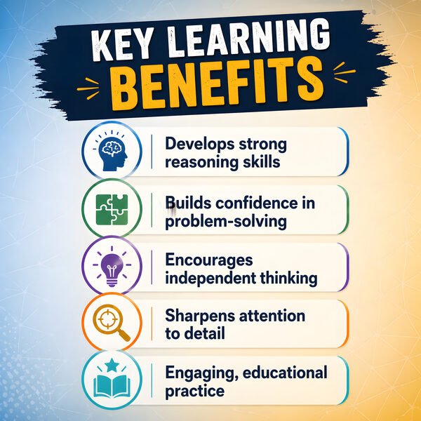 Key learning benefits for codebreaker puzzles: deductive reasoning, pattern recognition, and logic practice