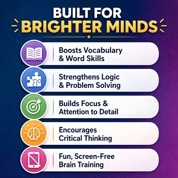 Key learning benefits for letter fit puzzles: vocabulary, spelling, and pattern recognition