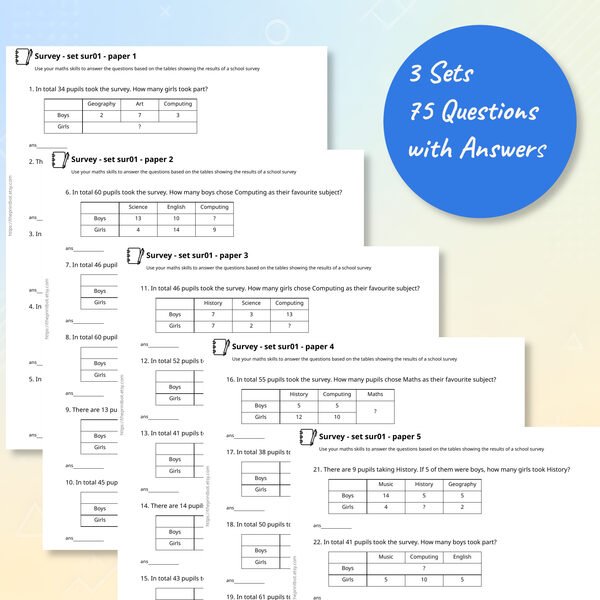 Survey table logic practice papers
